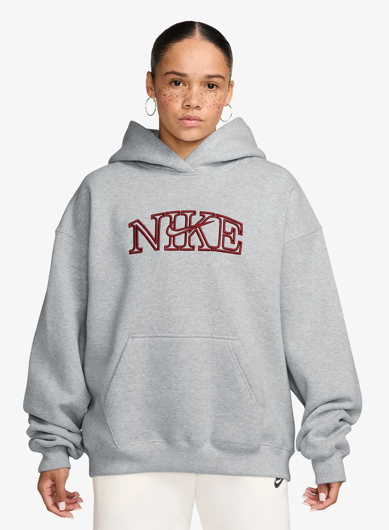 Nike Studio Fleece Logo Pullover Hoodie