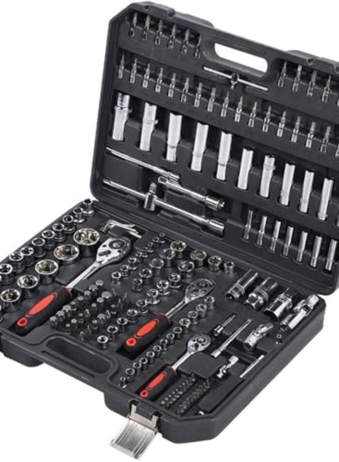 172Pcs Ratchet Wrench Set Socket Hand Operated Tools Hardware Industrial Supplies Drive Socket Set - Image 2