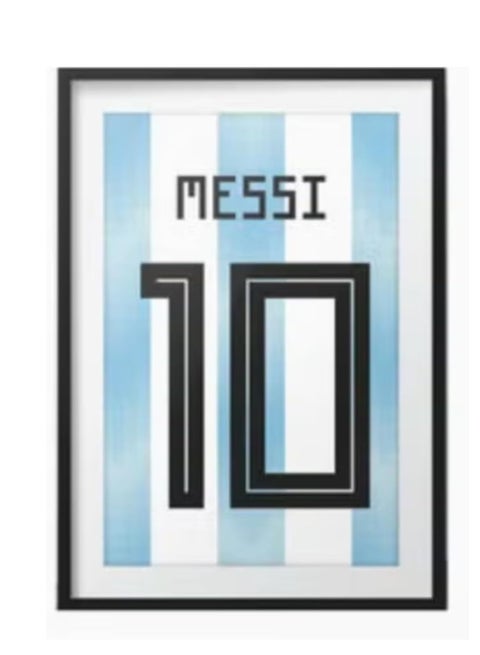 Home Decor Wall Art Poster With Frame Blue/White/Black