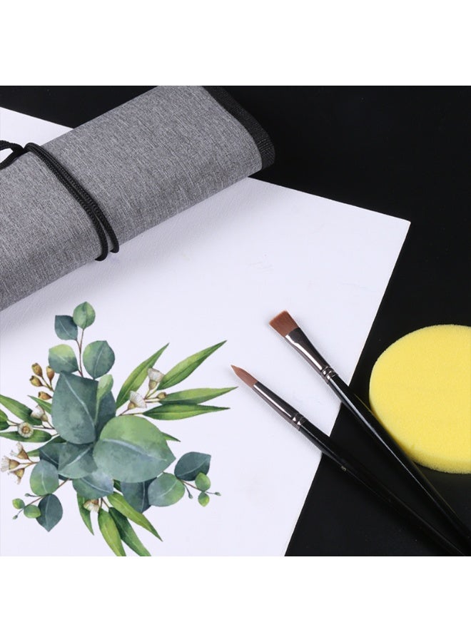 NOVOLAN Paint Brush Set 18Pcs Artist Paint Drawing Painting Watercolor Brush Painting Brush, Multi-Purpose Nylon Wool Watercolor Brush 18 Sets Of Acrylic Brush Canvas Painting Bag Painting Material - Image 4