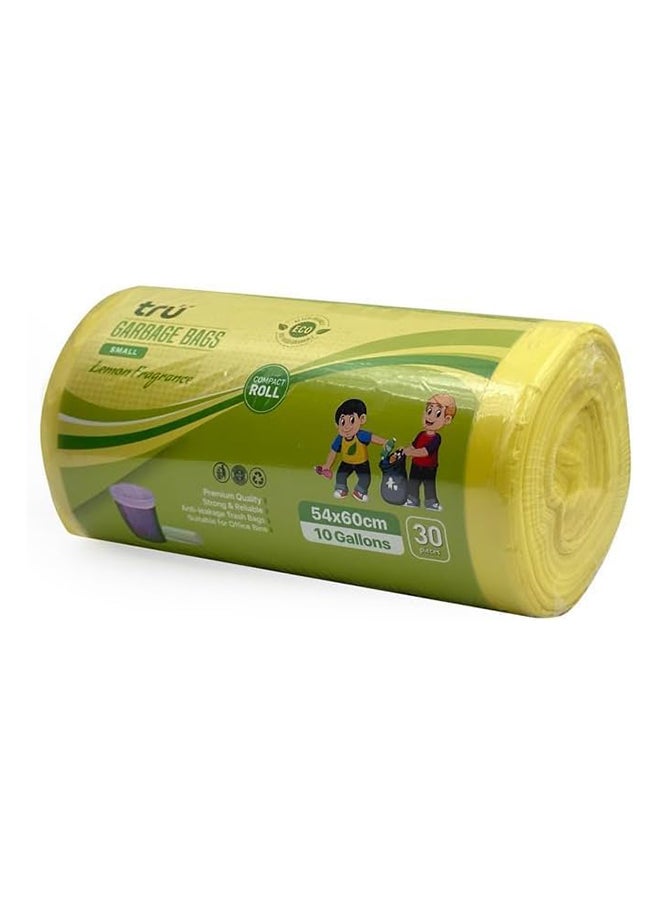 Tru Lemon Scented Garbage Bags Roll 54x60cm 10Gallon 30pc  - Image 2