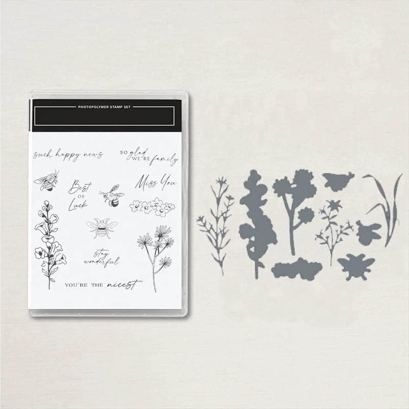 cheekyglo Stamps and Dies for Card Making, 2023 New DIY Scrapbooking Arts Crafts Stamping Card Making Decoration Silicone Stamps for Christmas, Halloween, Thanksgiving (5428) - Image 1