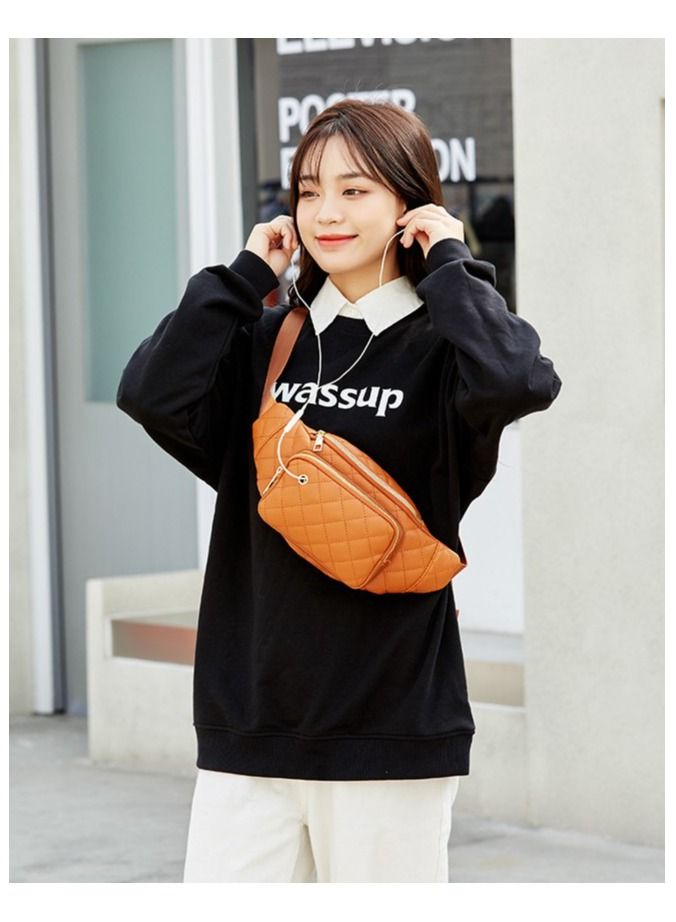 DUNISO Waist Bag for Women Fashion Waist Pack Belt Bag with Zipper Pockets Adjustable Belt Waist Bag for Sports Festival Traveling Running Cycling Hiking Camping - Image 4