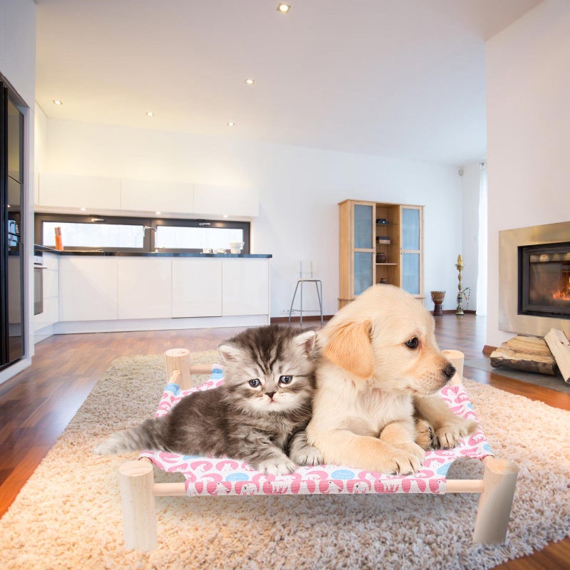 1pc Pet Four-legged Bed Detachable Wood Pet Sleeping Bed - Image 4