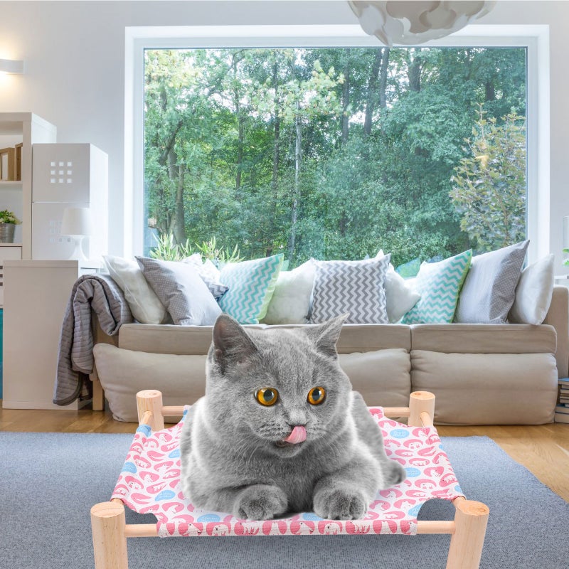 1pc Pet Four-legged Bed Detachable Wood Pet Sleeping Bed - Image 5