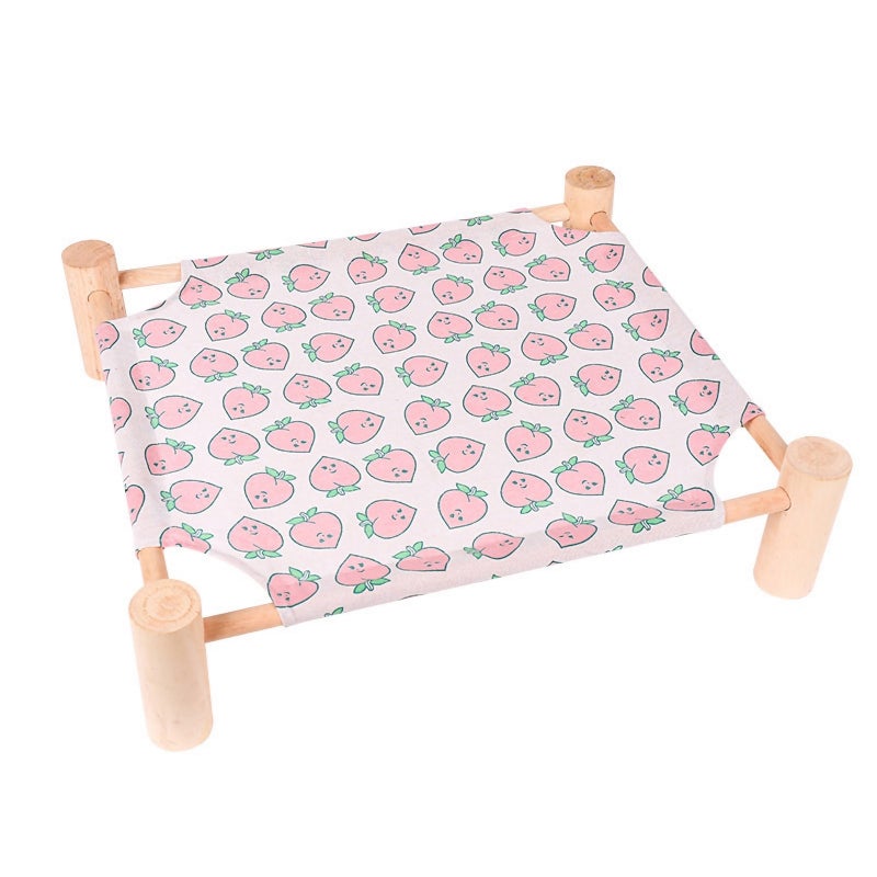1pc Pet Four-legged Bed Detachable Wood Pet Sleeping Bed - Image 1