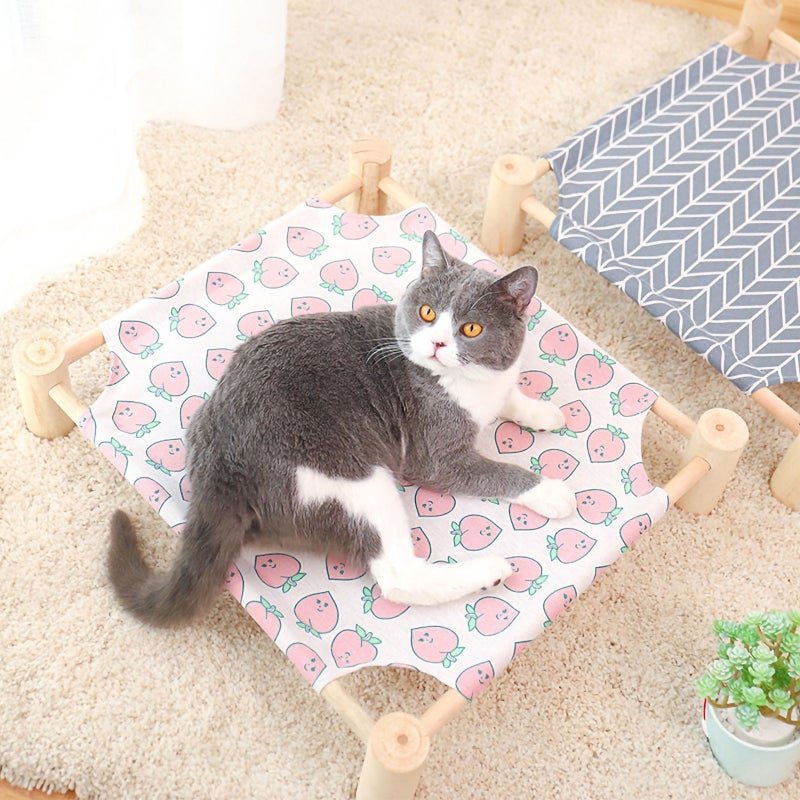 1pc Pet Four-legged Bed Detachable Wood Pet Sleeping Bed - Image 3