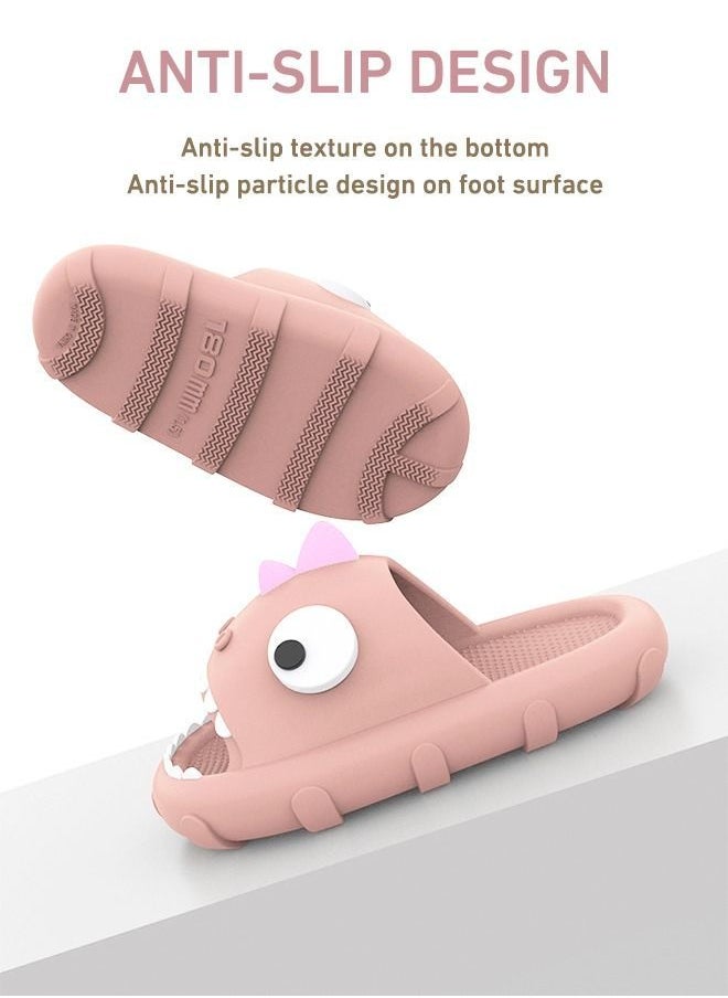 Generic - Dinosaur Cute Slippers Cloud Slides for Kids,Unisex Lightweight Sole Shoes Anti-slip Open Toe Summer Novelty Casual Beach Swimming Pool Bath - Image 1