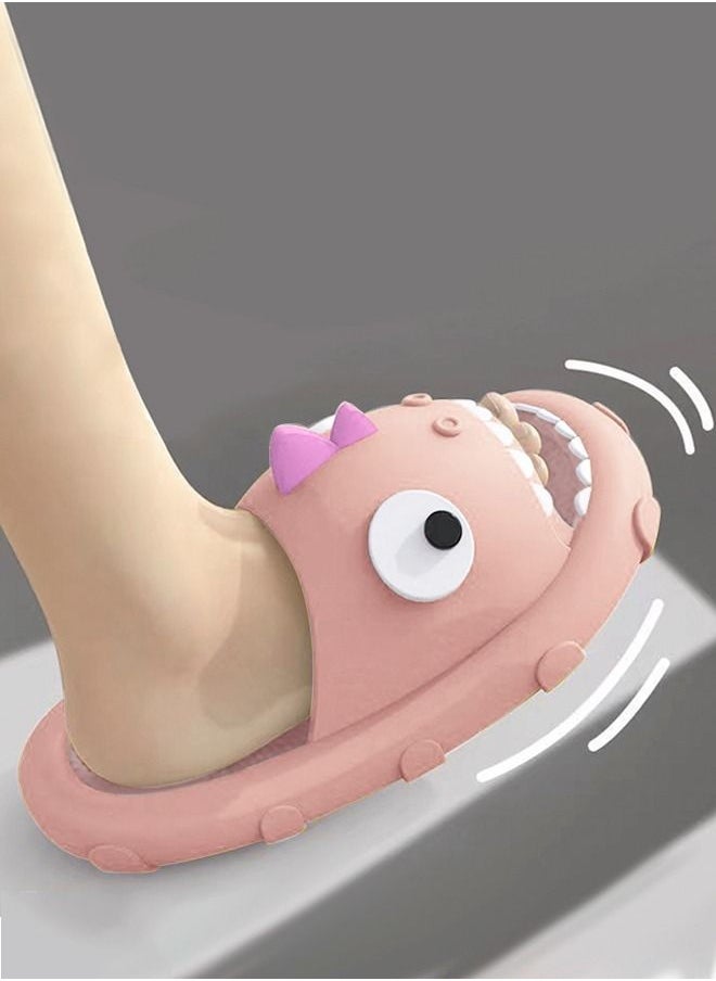 Generic - Dinosaur Cute Slippers Cloud Slides for Kids,Unisex Lightweight Sole Shoes Anti-slip Open Toe Summer Novelty Casual Beach Swimming Pool Bath - Image 1