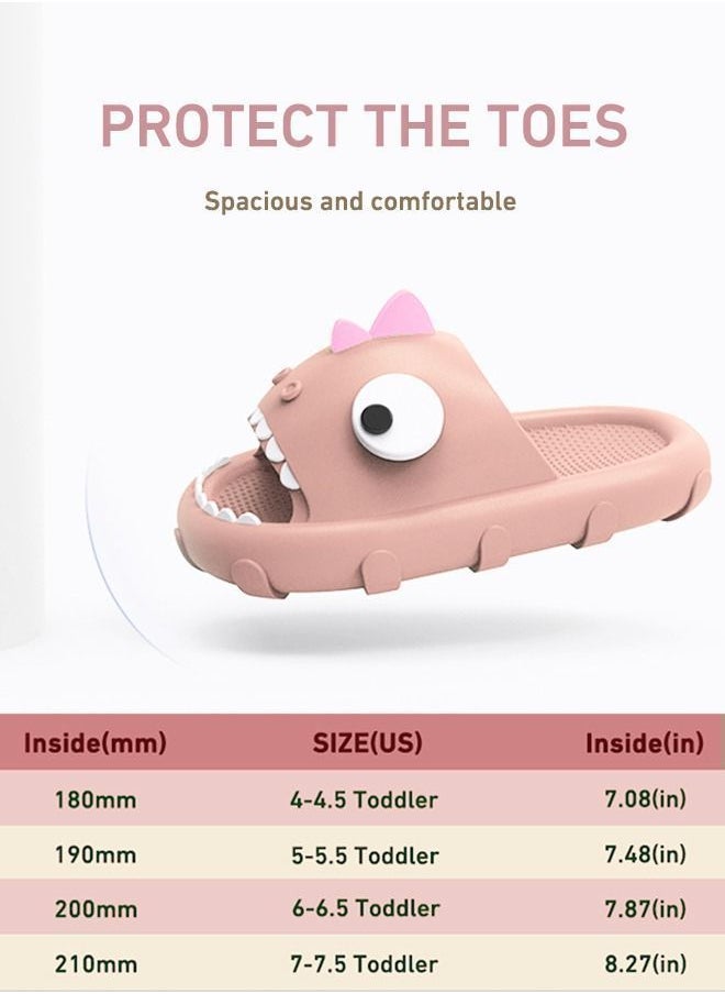 Generic - Dinosaur Cute Slippers Cloud Slides for Kids,Unisex Lightweight Sole Shoes Anti-slip Open Toe Summer Novelty Casual Beach Swimming Pool Bath - Image 1