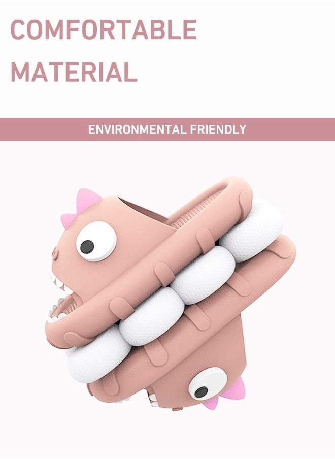 Generic - Dinosaur Cute Slippers Cloud Slides for Kids,Unisex Lightweight Sole Shoes Anti-slip Open Toe Summer Novelty Casual Beach Swimming Pool Bath - Image 1