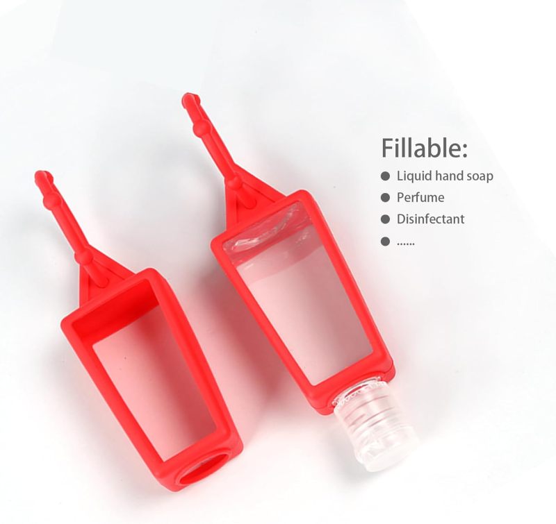 Travel Size Empty Bottles 30 Ml: Leak-Proof Flip-Top Design - Reusable Silicone Lanyard Hand Sanitizer Bottles for Travel, Daily Use, Kids And Outdoor Activities - Image 2