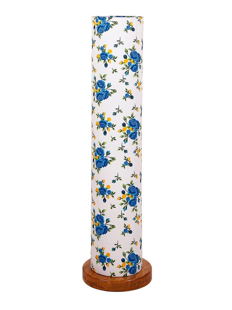 AMDHOME Multicolor Round Cotton Shade Floor lamp with Wood Base Multicolor Cotton 26 - Image 3