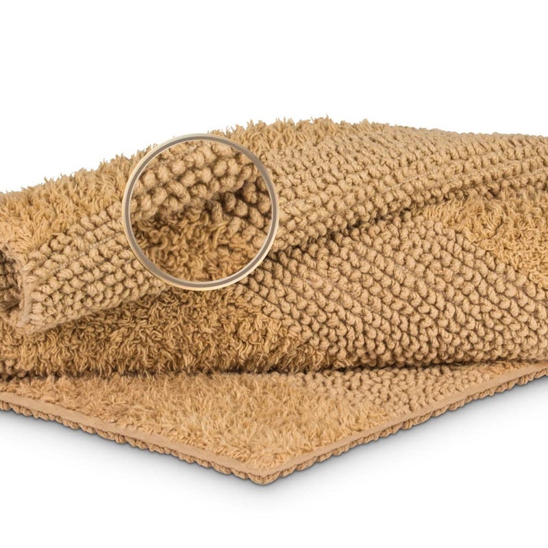 Freelance Azure Reversible Cotton Main Entrance Doormat, Home Bathroom Floor Door Mats, Bath Mat, 60 x 40 cm, Camel - Image 3