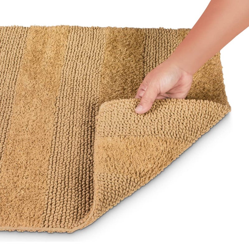 Freelance Azure Reversible Cotton Main Entrance Doormat, Home Bathroom Floor Door Mats, Bath Mat, 60 x 40 cm, Camel - Image 4