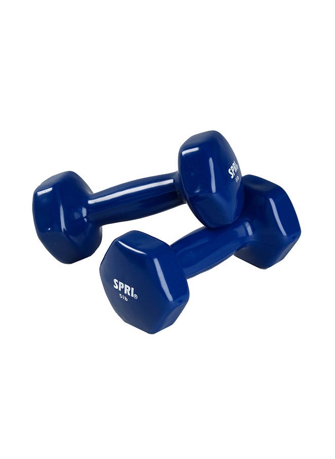 SPRI Vinyl-Coated Dumbbell Pair – 2.2kg (5 lb) Each – Home Workout & Strength Training  - Image 1