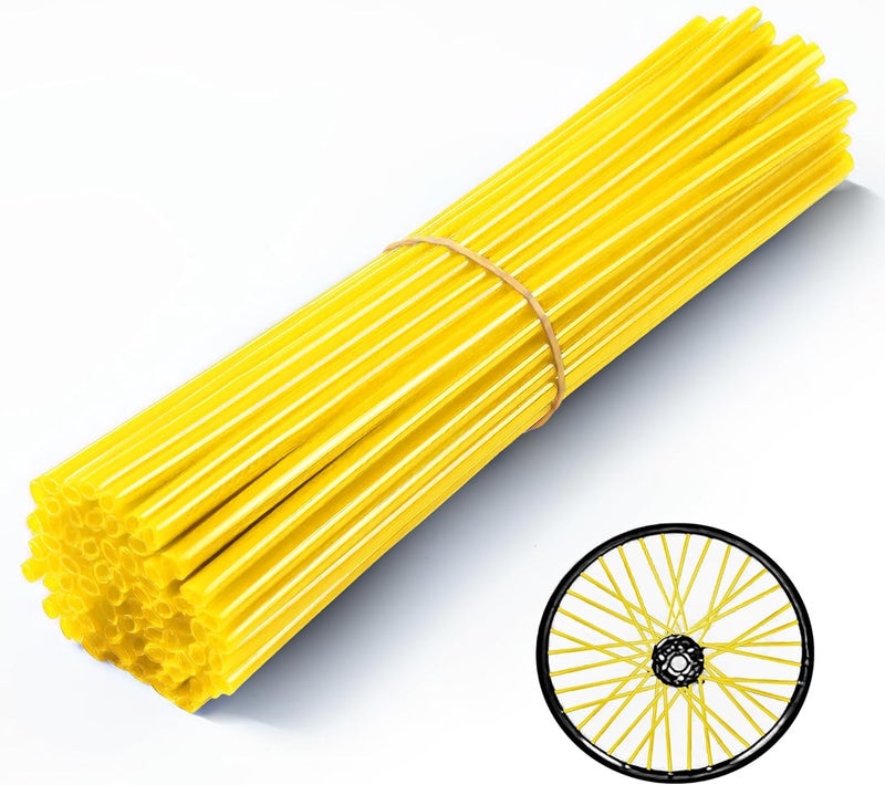 HHLUPUP Universal Bike Spoke Covers - 72Pcs Motorcycle Wheel Spoke Wraps Pipe Trim Decoration Protector Spokes for Bikes Dirt Bike - Image 1