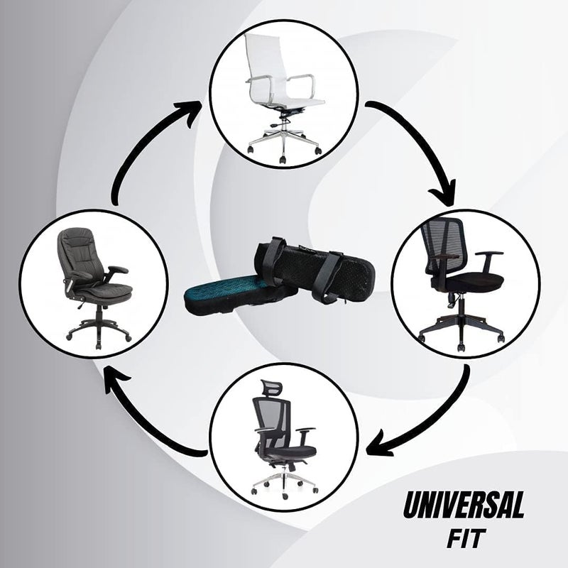 سيوسي وسائد مسند الذراع من إسفنج الذاكرة، وسائد مسند ذراع كرسي المكتب مع جل تبريد، أغطية مسند ذراع الكرسي المتحرك، وسائد ذراع كرسي الألعاب، أغطية ذراع كرسي الكمبيوتر، وسادة مرفق كرسي المكتب (عبوة من قطعتين) - Image 4