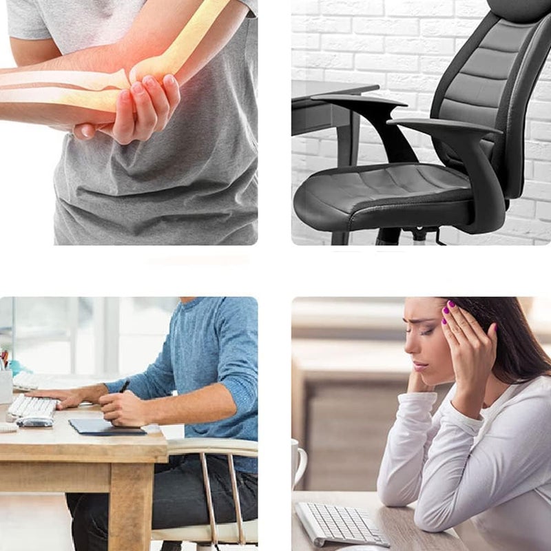 سيوسي وسائد مسند الذراع من إسفنج الذاكرة، وسائد مسند ذراع كرسي المكتب مع جل تبريد، أغطية مسند ذراع الكرسي المتحرك، وسائد ذراع كرسي الألعاب، أغطية ذراع كرسي الكمبيوتر، وسادة مرفق كرسي المكتب (عبوة من قطعتين) - Image 2