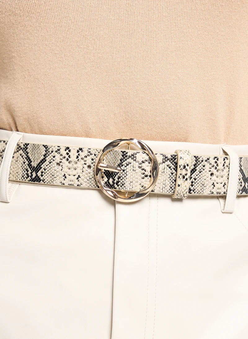 ايلا Round Buckle Belt