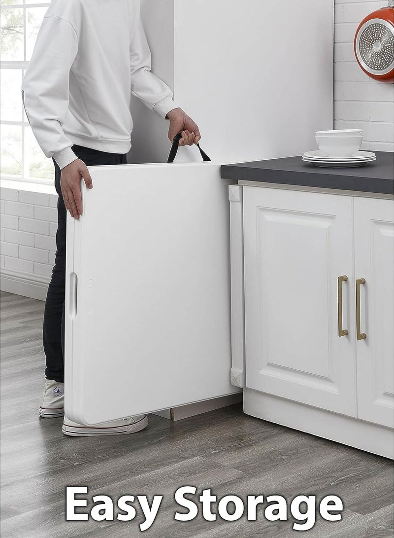 Toshionics Portable Heavy Duty 180cm Folding Table For Indoor And Outdoor Events Home Kitchen Camping Hiking Beach Picnics BBQs Garden Parties Lightweight Aluminium Trestle Convenient Carry Handle Multipurpose R - Image 5