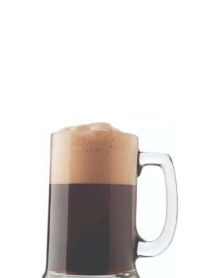 Large transparent glass cup for cold and hot drinks, one piece (600 ml) - Image 2
