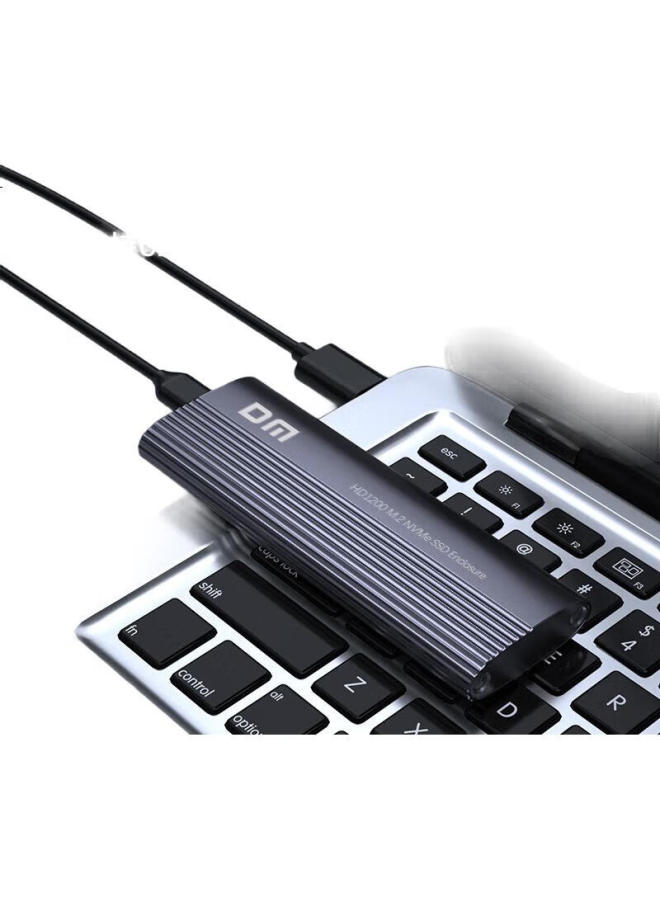 DM Dm Daimai M.2 Nvme External Hard Drive Enclosure, Type-C 3.2 Interface, Ssd Solid State Drive, Laptop M2 External Aluminum Alloy Case, Hd1200 - Image 2
