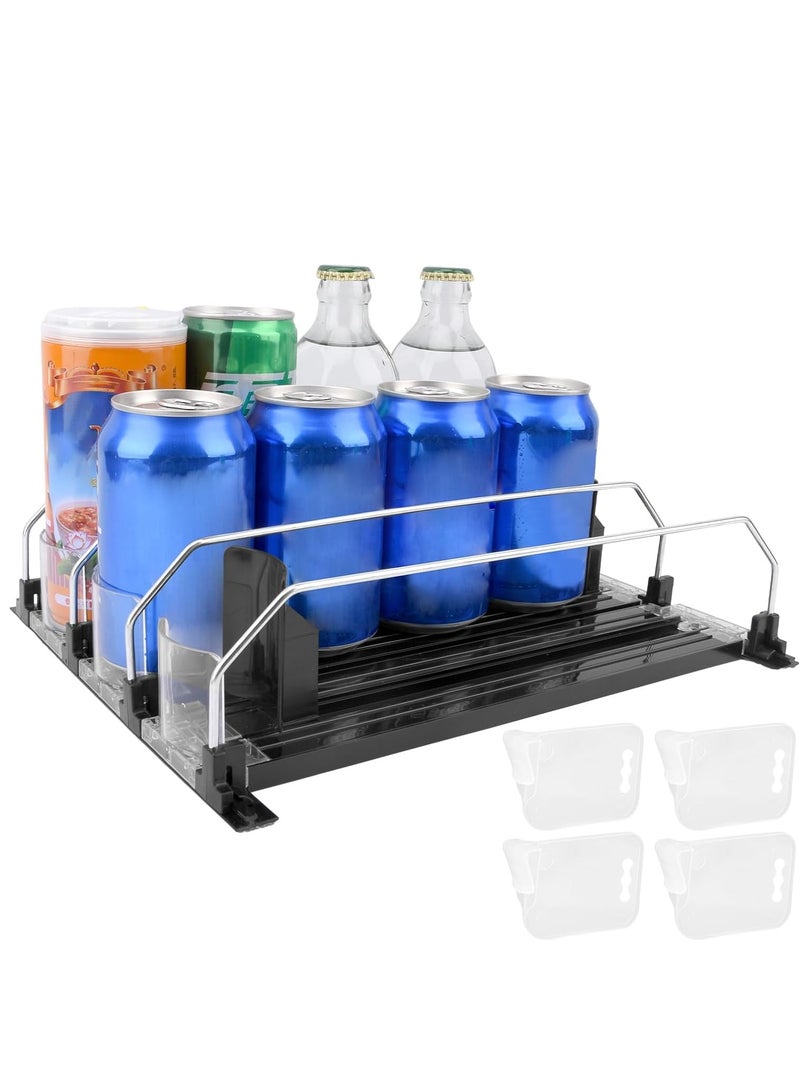 Cool Baby COOLBABY Automatic Can Dispenser for Fridge Kitchen Cupboard Pantry Countertop Storage 12 Standard Size Soda Pop Cans Organiser Self Pushing Fridge Drinks Organiser Holder Rack - Image 1