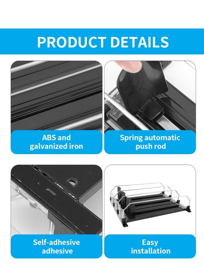 Cool Baby COOLBABY Automatic Can Dispenser for Fridge Kitchen Cupboard Pantry Countertop Storage 12 Standard Size Soda Pop Cans Organiser Self Pushing Fridge Drinks Organiser Holder Rack - Image 4