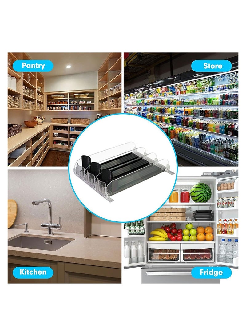 Cool Baby COOLBABY Automatic Can Dispenser for Fridge Kitchen Cupboard Pantry Countertop Storage 12 Standard Size Soda Pop Cans Organiser Self Pushing Fridge Drinks Organiser Holder Rack - Image 2