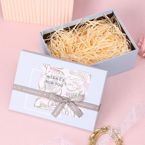HOME ELEMENTS 3 Pcs Set of Elegant Decorative Gift Boxes with Bow, Rigid Cardboard Boxes, Decorative Present Boxes,Bridesmaid Box, Empty Gift Boxes for Presents, Hampers, Birthdays, Weddings & Events, Special Occasions (Blue) - Image 4