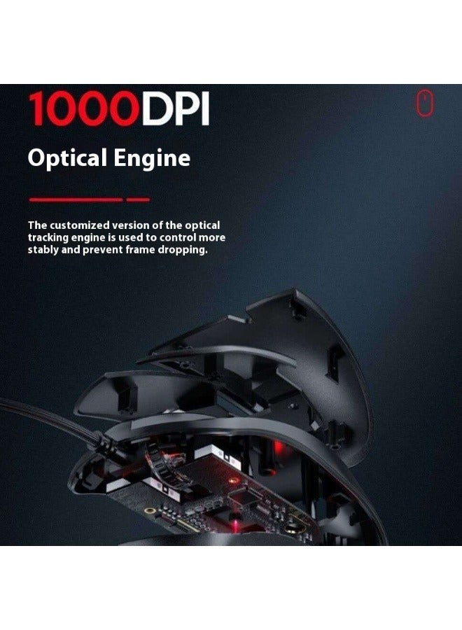 Silent Gaming USB Wired Mouse，Black, Ideal for Office，Gaming Use - Image 4