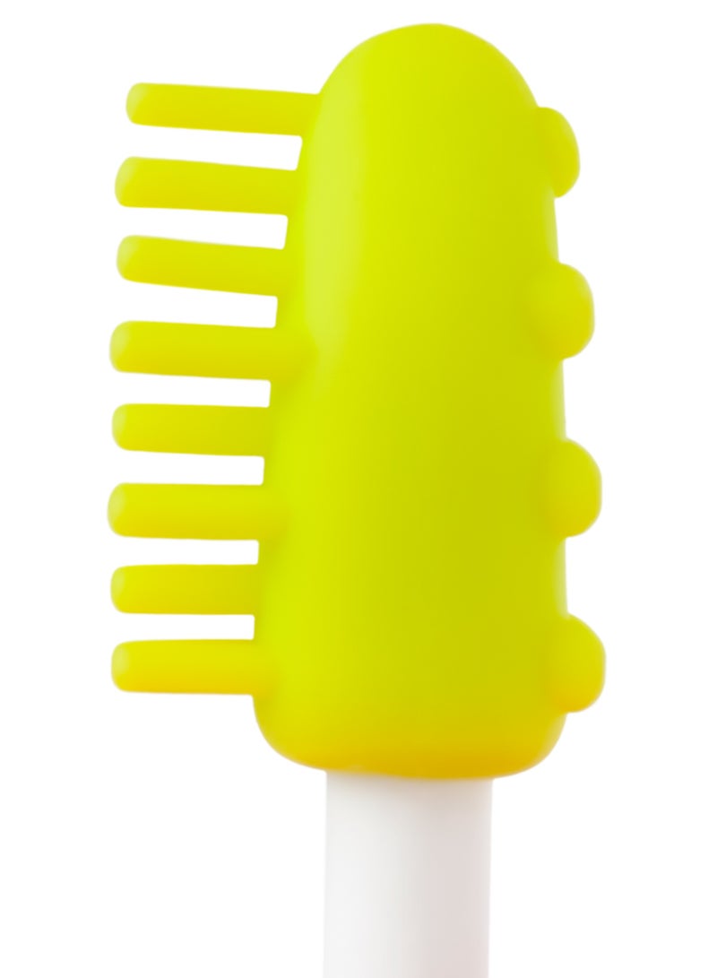 ROXY-KIDS FLOWER Toothbrush & Gum Massager Set for Babies – Soft & Safe TPE, BPA-Free, Suction Cup, Easy Grip, Oral Care from 4 Months, Green - Image 5
