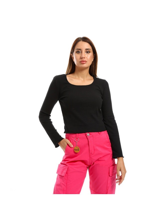 Cocktail 2607-basic top-black - Image 1