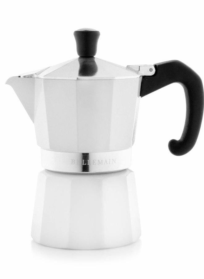 Bellemain Stovetop Espresso Maker Moka Pot (White, 3 Cup) - Image 1