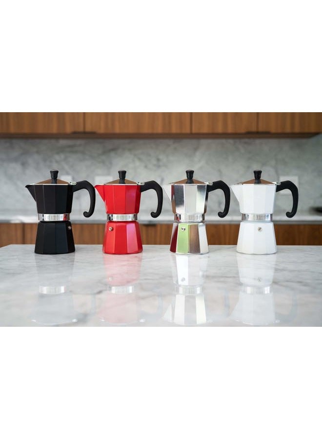 Bellemain Stovetop Espresso Maker Moka Pot (White, 3 Cup) - Image 2