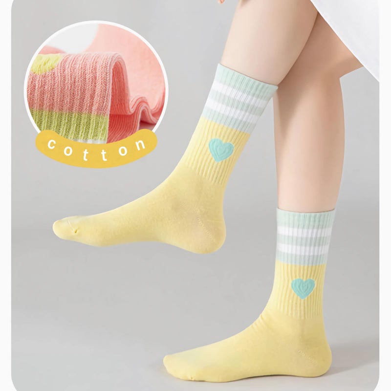 Bemeol 10 Pairs Girls Socks Athletic Crew Socks Sports Soft Breathable Casual School Sock for Little Big Kids(9-12 Years) - Image 2