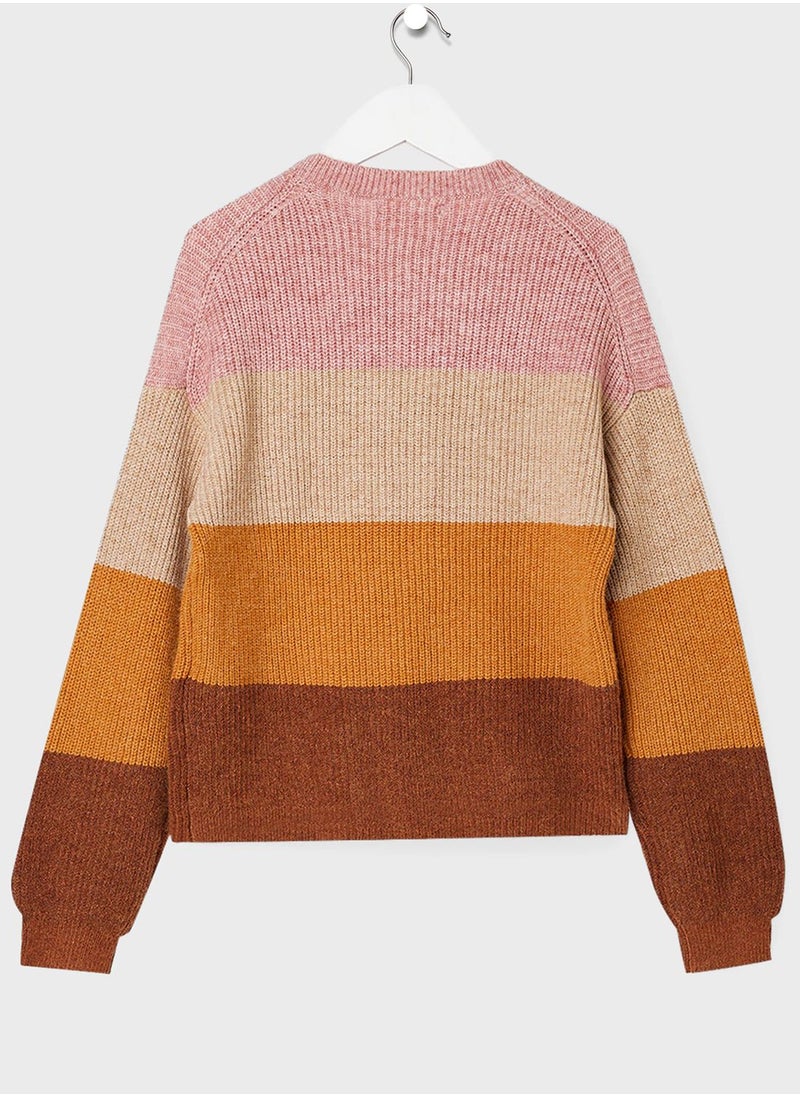 ONLY - Kids Color Block Sweater - Image 1