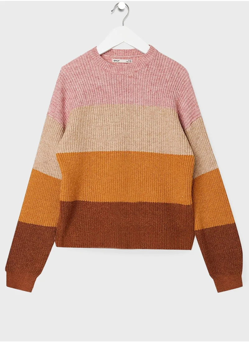 ONLY Kids Color Block Sweater