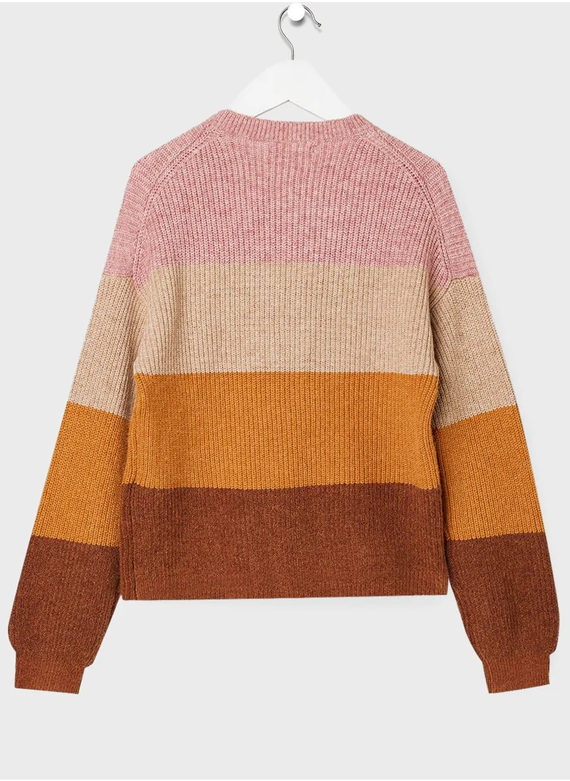 ONLY Kids Color Block Sweater