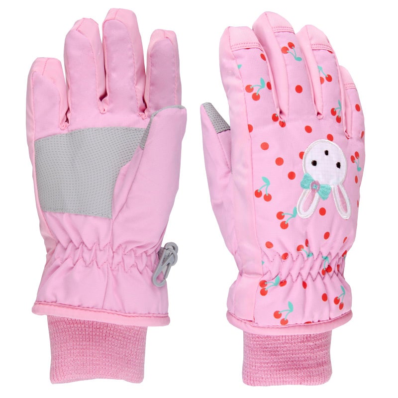 TRIWONDER Kids Winter Gloves Waterproof Ski Snow Gloves for Cold Weather Girls Snowboarding Skiing Sport Warm Mittens (Pink, M (7-9 Years Old)) - Image 1
