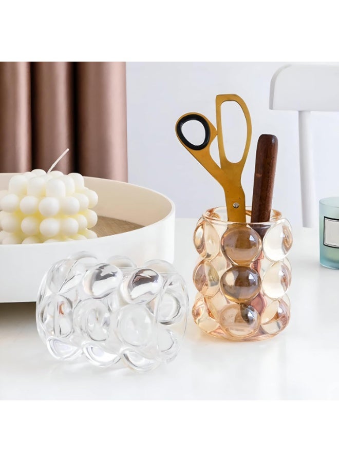 Makeup Brush Organizer with Lid – Dustproof Cosmetic Brush Holder, Rotating Design for Easy Access, Stylish Storage for Vanity, Dresser or Bathroom Countertop - Image 3