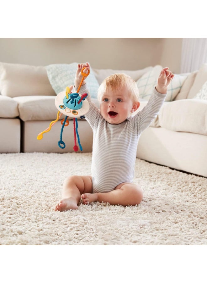 MAGIC VAULT لعبة سحب خيط مونتيسوري للأطفال – لعبة يو إف أو حسية من السيليكون لتطوير المهارات الحركية الدقيقة – لعبة نشاط سفر للأطفال من 6-18 شهرًا – هدية للأطفال من 1-3 سنوات - Image 4