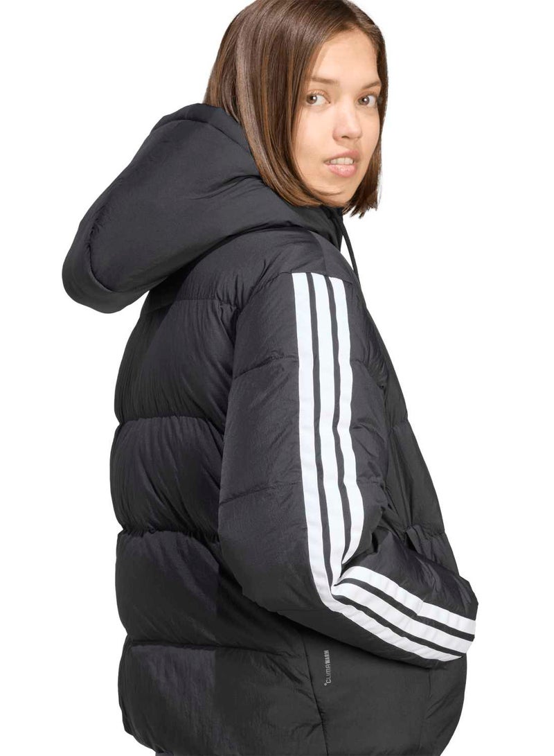 Adidas Essentials Climawarm 3 Stripes Puffer Down Hooded Jackets - Image 5
