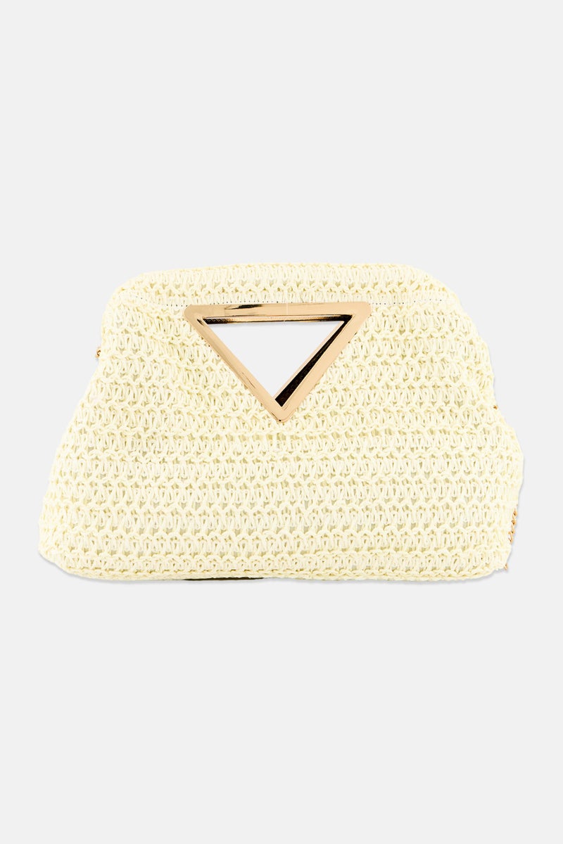 Moda Luxe Women Textured Cross Body Bag 30 L x 21 H x 11 W cm, Light Cream - Image 4
