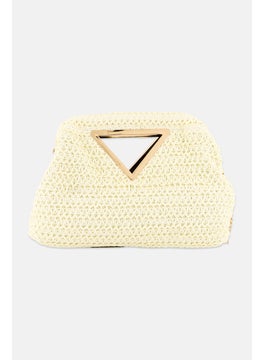 Moda Luxe Women Textured Cross Body Bag 30 L x 21 H x 11 W cm, Light Cream  - Image 4