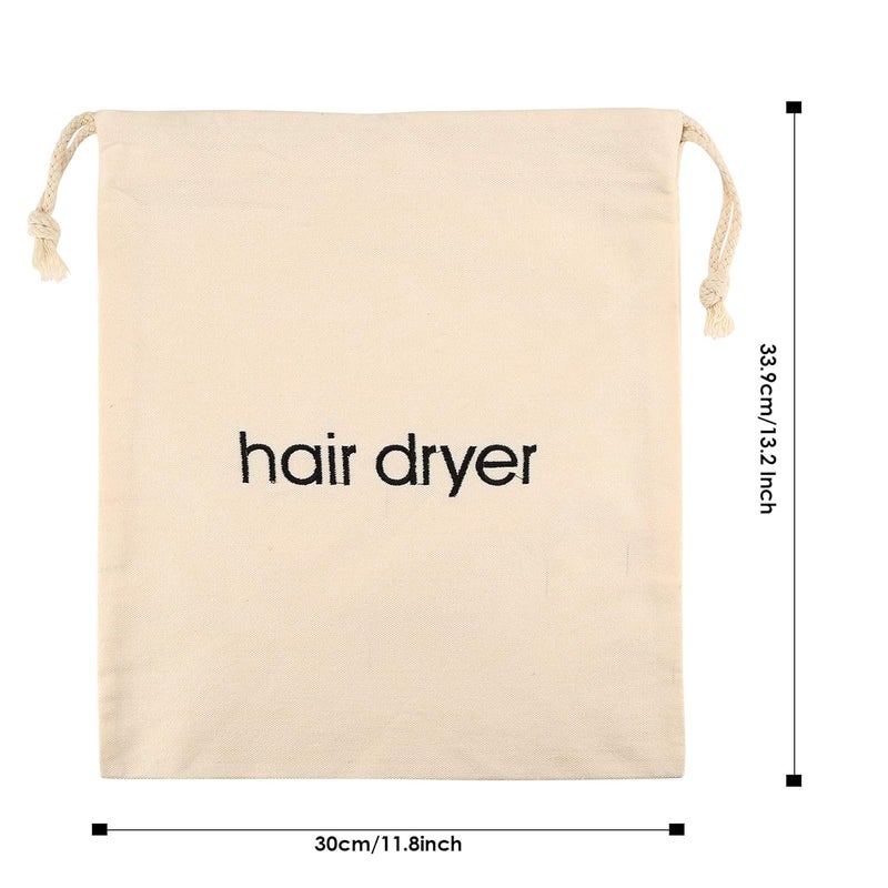 ERKXD Hair Dryer Bags Drawstring Bag Container Hairdryer Bag for travel bathroom (Black) - Image 2