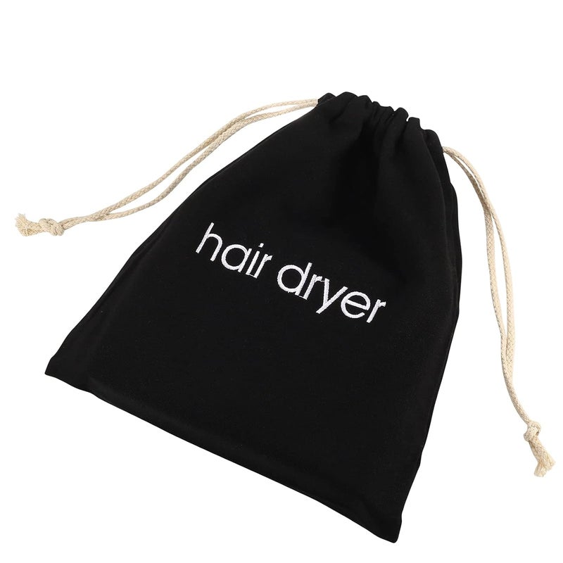 ERKXD Hair Dryer Bags Drawstring Bag Container Hairdryer Bag for travel bathroom (Black) - Image 1