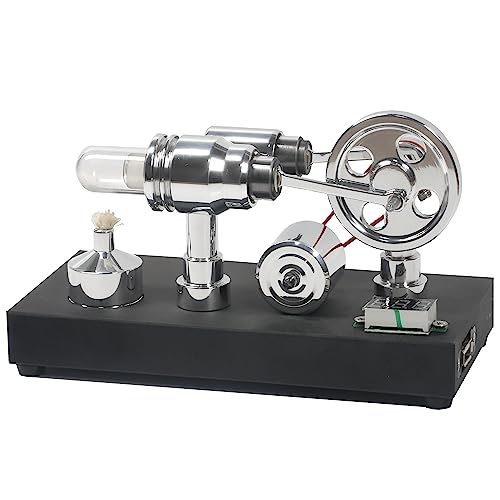 Sunnytech Hot Air Stirling Engine Motor Electricity Generator Educational Colorful LED SC SC011 - Image 1