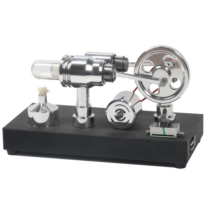 Sunnytech Hot Air Stirling Engine Motor Electricity Generator Educational Colorful LED SC SC011 - Image 3